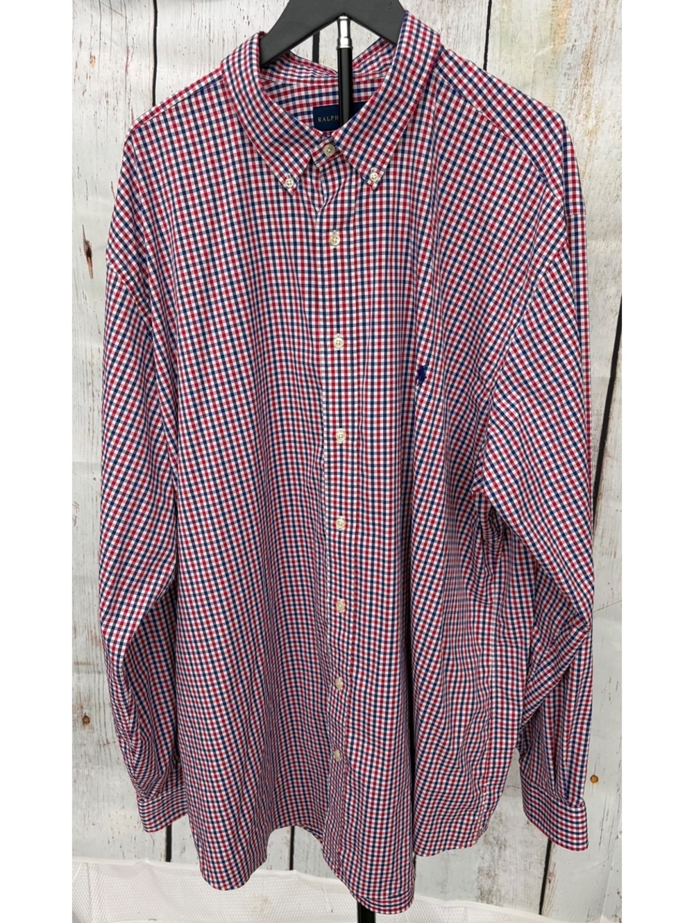 Polo Ralph Lauren Men’s Performance Big & Tall Gingham Plaid Long Sleeve 3XLT